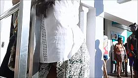 upskirt frontal (panty matches the skirt)