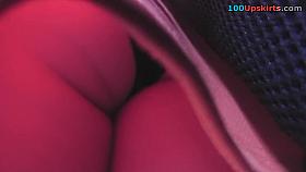 Flabby ass and classic panties of a gal in upskirt mov