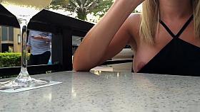 Her tittie slipped out and I had to film it!