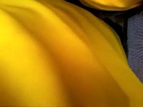 Pervert dude rubs cock in woman's pants