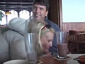 Stupid bitches having sex in a restaurant