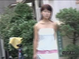 Sporty Asian babe with nice tatas gets boob sharked.