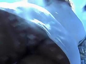 Great looking blonde girl's upskirt view