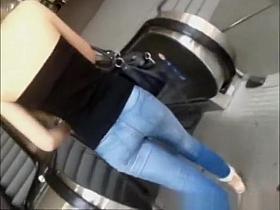 Nice asses in tight jeans pants.