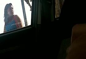 She keeps watching his carjerk