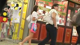 Hot brunette bitch with a sexy ass shopping center street candid