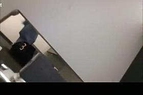 Mature blonde in the changing room