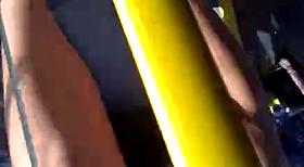 Nice legs on the bus.