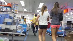 SEXY ASS IN ORANGE SHORTS