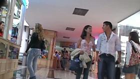 extremely sexy street candid dark long hair and tight ass