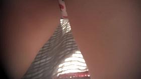 Outdoor upskirt video of cute chick walking in the park