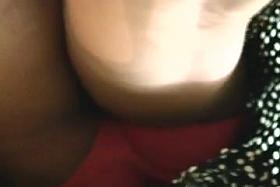 Black chick red panties