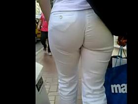 white pants sexy ass