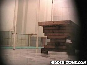 Spy cam in shower captures babes hot looking boobs