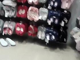 Chubby girl in a fluffy mini skirt