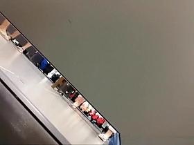 Chubby woman with big tits spied