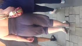 Thong Ass in See Thru Pants