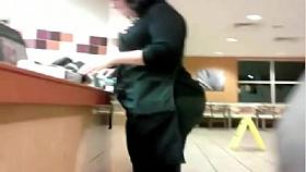 Big ass in restaurant