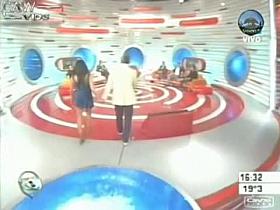 Upskirt shot of hot celebrity on TV without her knowing