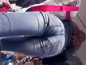 Candid ass, tight jeans 13.