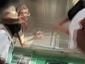 Teen girls unconsciously teasing with exciting upskirts