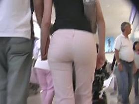 I followed this brunette around the mall with my spy cam