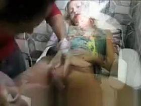 Blonde teen gets her pussy waxed