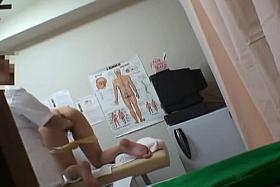 Masseur hardly works Asian