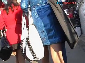 2 upskirt amateurs at a time