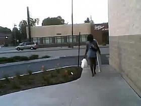 Right Up this Black Chick's Short Dress