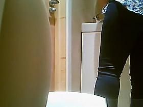 Secret camera installed in bathroom toilet