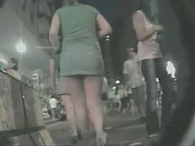 Hidden camera catching street candids of legs and butts