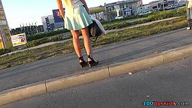 Skinny blonde lady in the free upskirt pictures