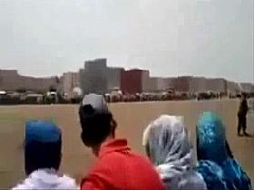 Crazy guy touching dick on the muslim women