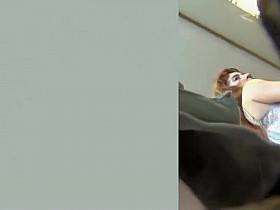 Pussy bulge in a stunning upskirt