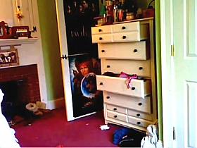 Slut exposed changing in her room