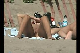 A collection of spread legs made with spy beach cam