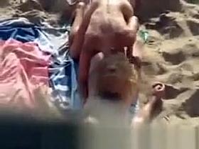 Older Couple beach sex