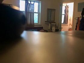 Naked girl spied with a hidden camera