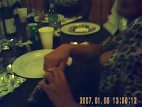 down blouse at a party