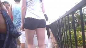 Slim sexy walking and modeling his ass