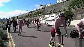Rare footage of the world naked bike ride
