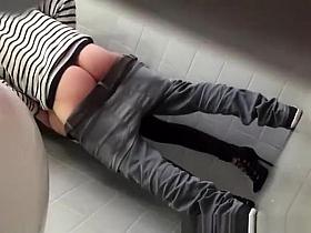Couple secretly filmed having sex in public toilet