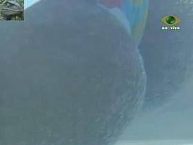 Hot curvy brunette in a tv show wearing white panties upskirt porno vid