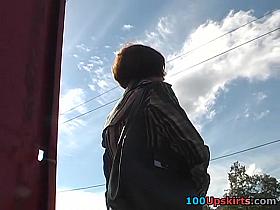 Eye-catching dream hose upskirt