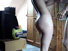 girls playing in the room - erotic voyeur video