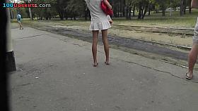 Legal Age Teenager looks sexy with her legs up petticoat