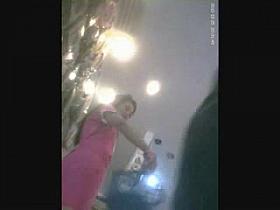 boso voyeur lady upskirt on a beauty store