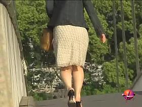 Public sharking of a sweet Japanese gal without any panties