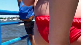 Candid Beach Bikini Butt Ass West Michigan Booty Sorority 1